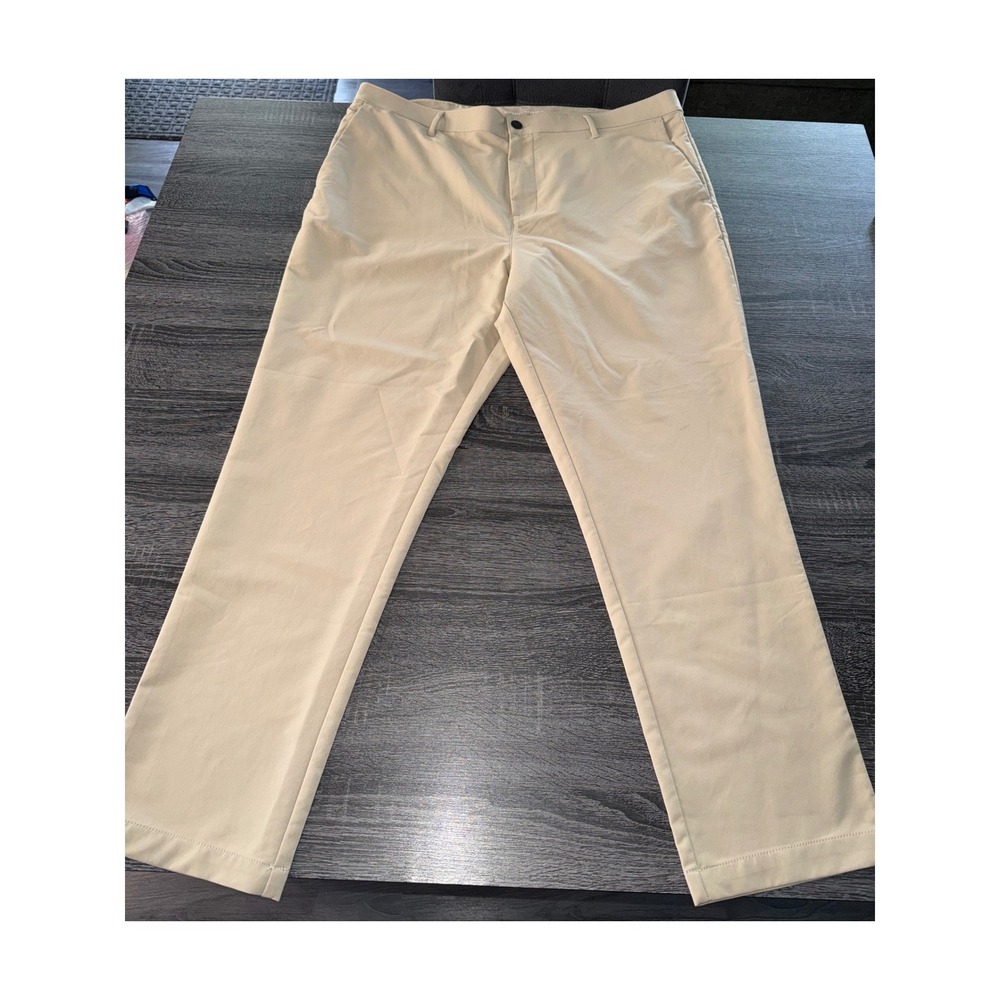 Banana Republic Mens Performance Chino Pants Khaki Tan Golf Trousers 40x30